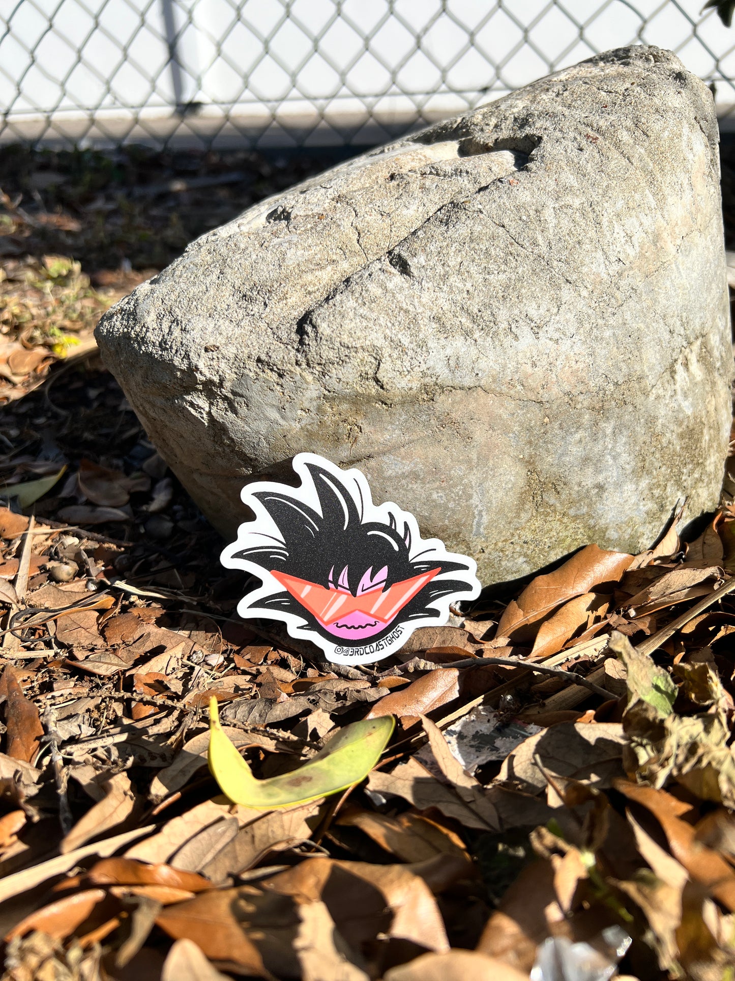 Ghosty Goku Sticker (White Vinyl)