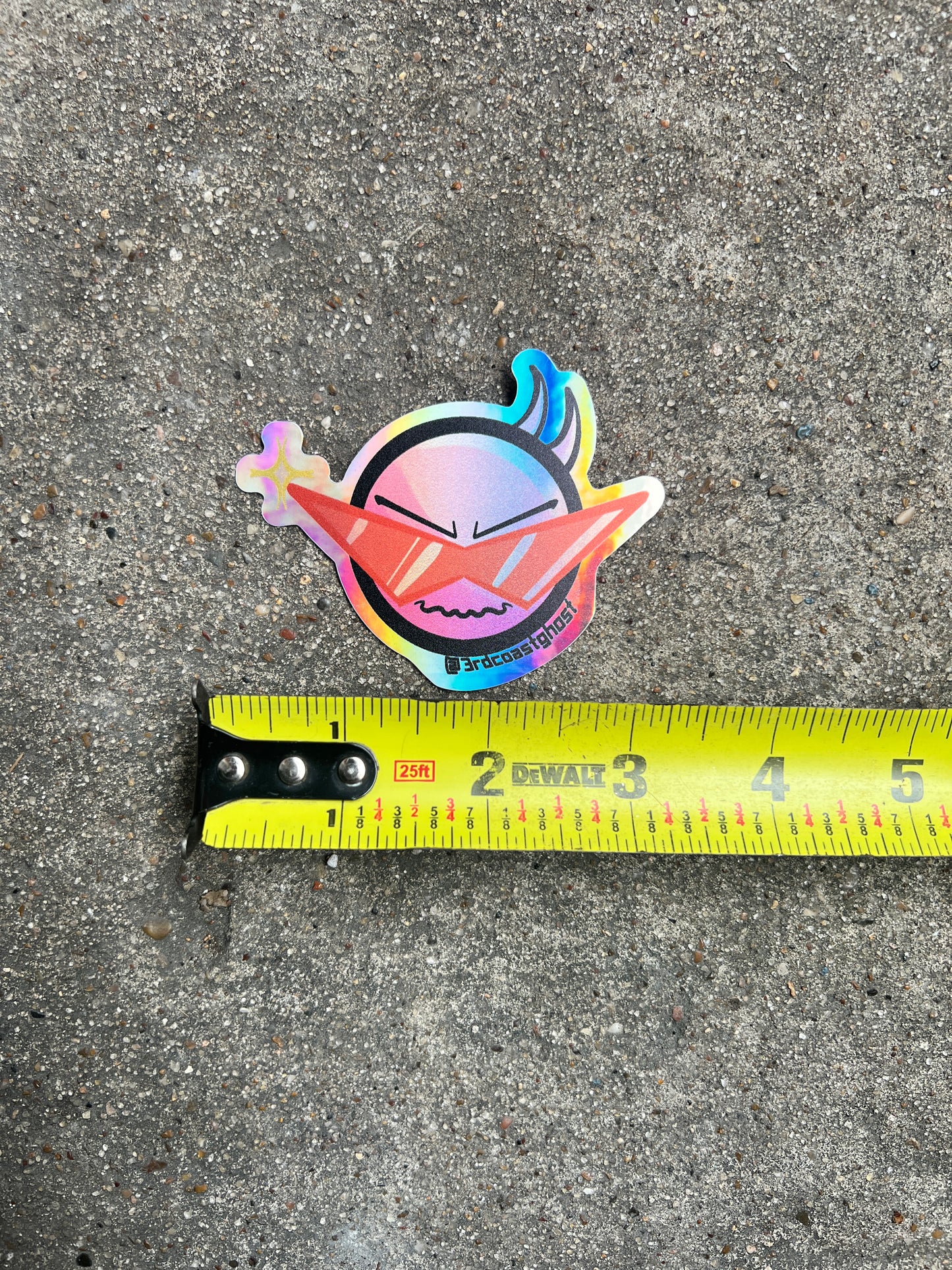 Ghosty Sticker (Permanent Holographic) (1st Design)