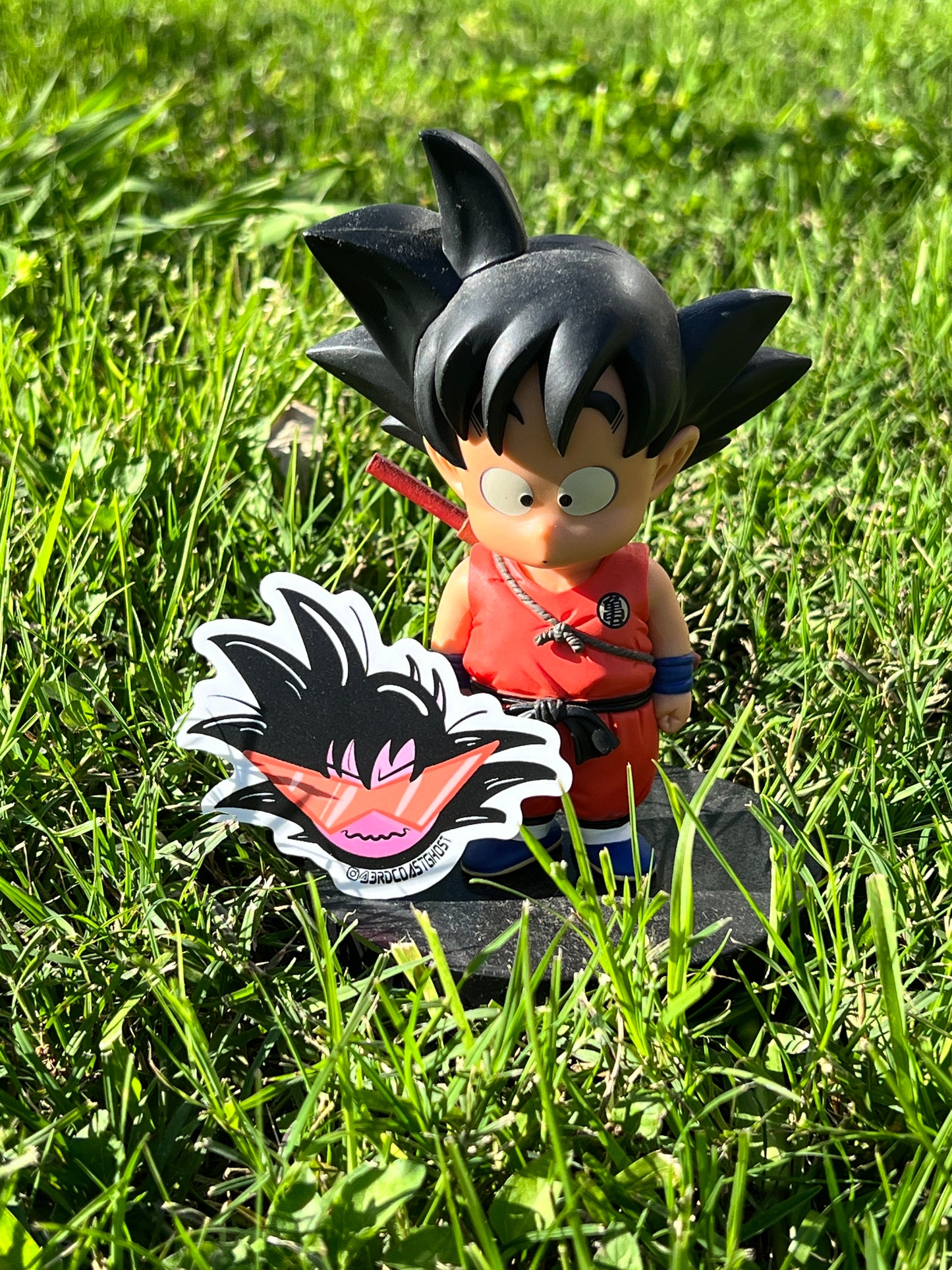 Ghosty Goku Sticker (White Vinyl)