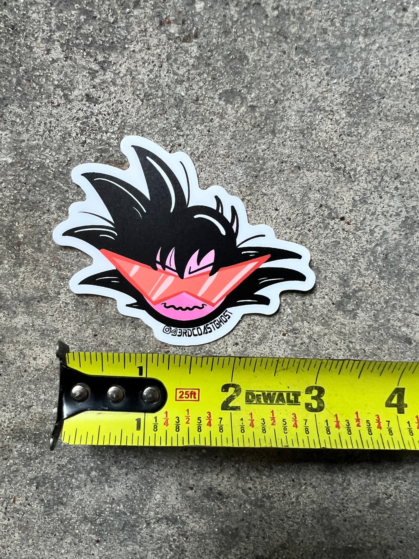 Ghosty Goku Sticker (White Vinyl)