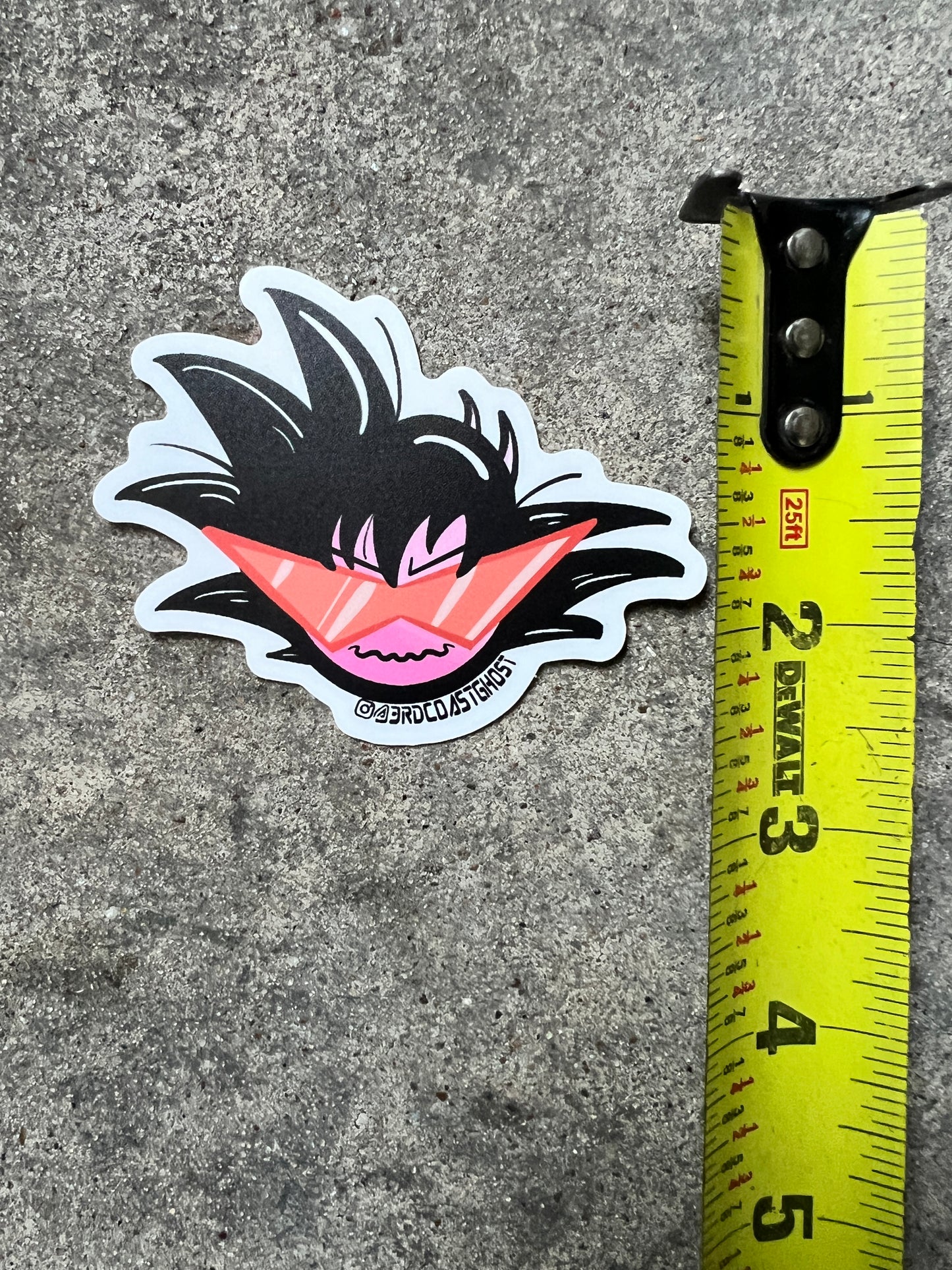 Ghosty Goku Sticker (White Vinyl)