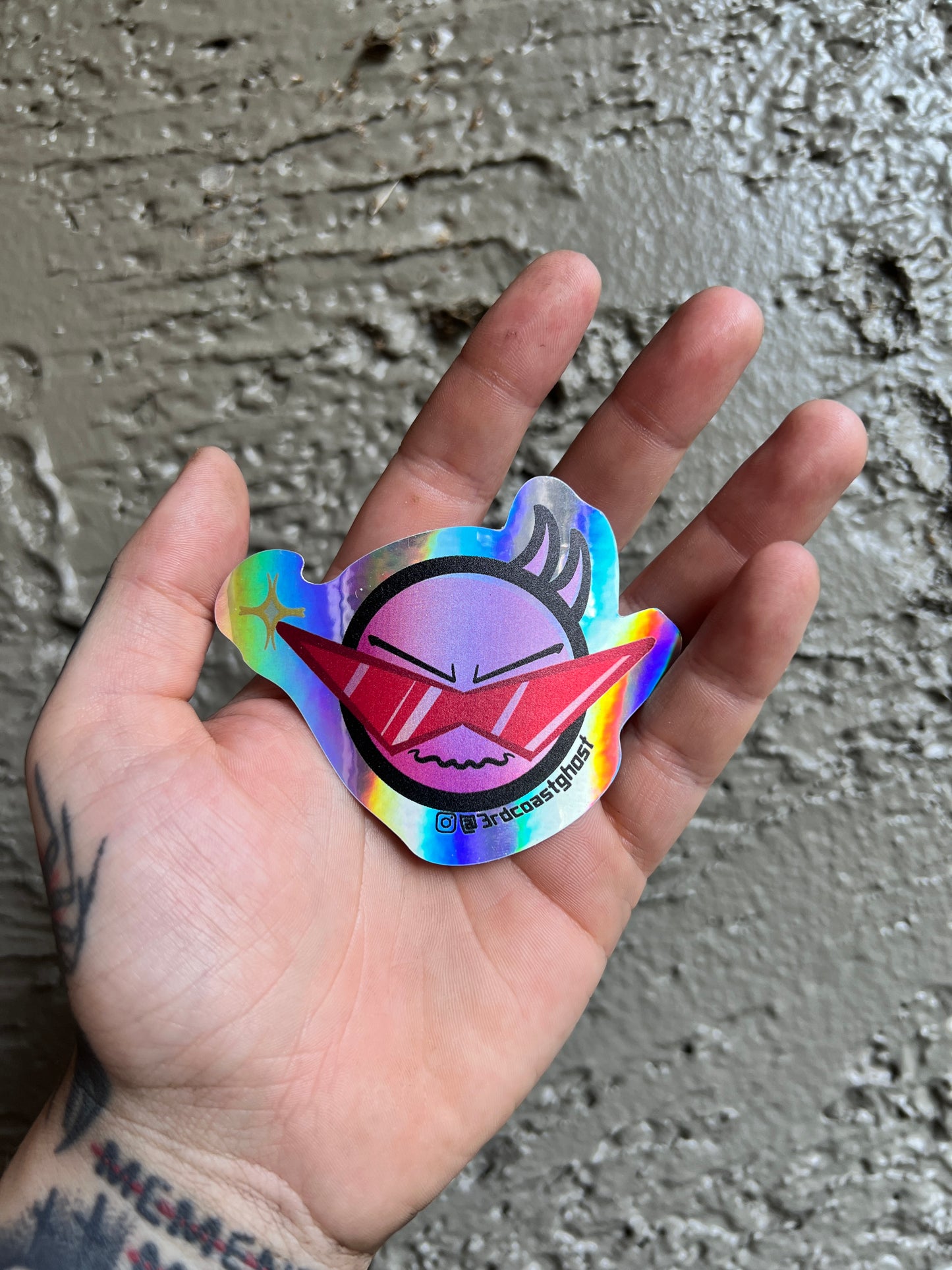 Ghosty Sticker [Ver.2] (Permanent Holographic)