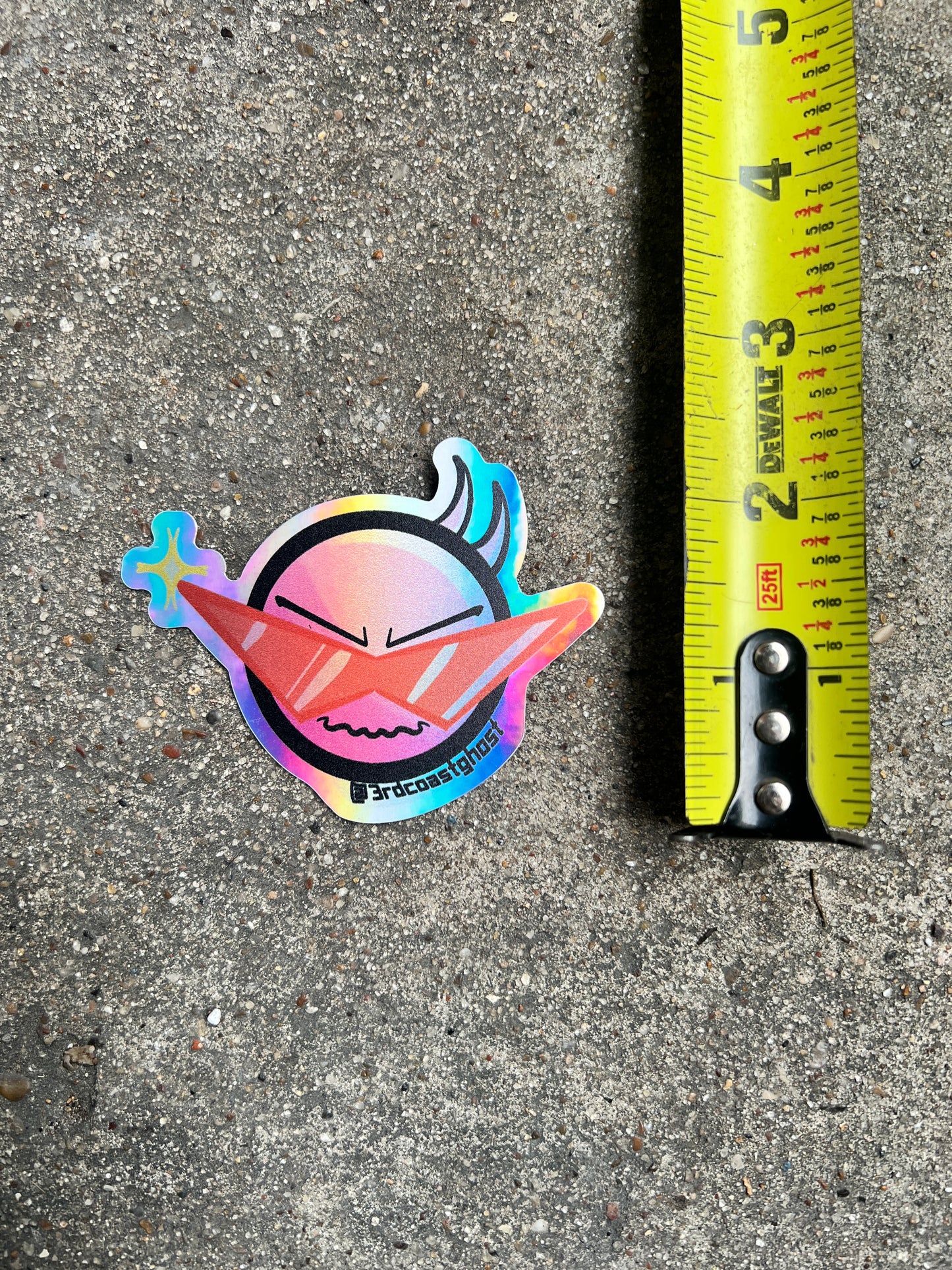 Ghosty Sticker (Permanent Holographic) (1st Design)